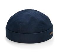 Sterkowski Docker Cap | 100% Softened Cotton Beanie for Men and Women Work Sailor Brimless Skullcap Fisherman Trawler Mens 55 cm Navy Blue