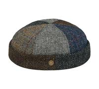 Sterkowski Docker Cap | Genuine Scottish Tweed Beanie for Men and Women | Docker Hat Sailor Beanie Skullcap Beanie for Men Leon Hat Brimless Hat Vintage Hats for Men Patchwork 58 cm