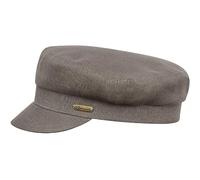 Sterkowski Fiddler Breton Cap | Linen Sailor for Men and Women Sailing Men's Flat Caps Summer Hat Captain Sailors Peaked 58 cm Medium Gray