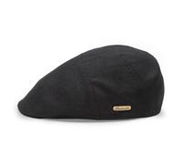 Sterkowski Ivy Five Cap | 100% Linen Flat for Men and Women Summer Caps Mens Fabric Sun Hats Trucker Vintage Breton Ireland UK 7 1/4 Black
