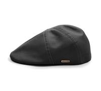 Sterkowski Ivy Five Cap | 100% Softened Cotton Flat for Men and Women |Flat Caps UK Sun Hat Fishing Hats Irish Mens Peak Baker boy 57 cm Black