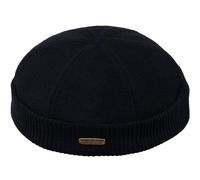 Sterkowski Navy Watch | 100% Wool Beanie for Men and Women | Docker Cap Work Outdoor Short Trawler Handmade Warm Longshoremen Sailor Mariner Brimless Fisherman Skully Winter Black 59 cm