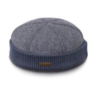 Sterkowski Navy Watch | 100% Wool Beanie for Men and Women | Docker Cap Work Outdoor Short Trawler Handmade Warm Longshoremen Sailor Mariner Brimless Fisherman Skully Winter Gray 57 cm
