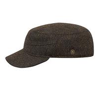 Sterkowski Patrol Cap | 100% Harris Tweed Baseball Cap | Warm Woolen Patrol Cap Scotland Baseball Cap Canadian Baseball Cap Donegal Tweed Hat Trapper Hat Men Hunting Irish Ball Cap 61 cm Blue/Black
