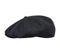 Sterkowski Peaky Style Cap | 100% Wool Newsboy Cap for Men | Flat Cap Mens Newsboy Caps for Men Baker Boy Wool Cap Warm Hat Men Paperboy Hat Flat Peaks Caps Retro Hat Classic 55 cm Dark Grey