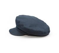 Sterkowski Pireus Cap | 100% Linen Sailor Hat Vintage Barge Mariners Breton Military Greek Fishermans Fiddler Women Grandad Hats Mens Summer UK 7 5/8 Navy Blue