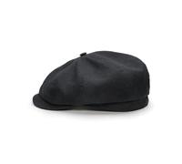 Sterkowski Rowdy Flat Cap for Men and Women | 100% Linen Newsboy Mens Sun Hats Golf Caps Irish Spring Floppy Hat Paperboy Peak UK 7 1/4 Black