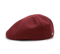 Sterkowski Rusty | 100% Wool Flat Cap for Men and Women | Newsboy Driving Gatsby Ivy Irish Scally Cabbie Peaky Scully Paperboy Winter Duckbill 6 Panel Cabby Newspaper Cab Driver Red 56 cm