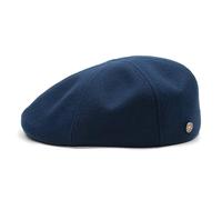 Sterkowski Rusty | 100% Wool Flat Cap for Men and Women | Newsboy Driving Gatsby Ivy Irish Scally Cabbie Peaky Scully Paperboy Winter Duckbill 6 Panel Cabby Newspaper Cab Driver Navy Blue 60 cm