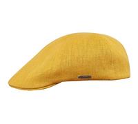 Sterkowski Rusty Cap | 100% Linen Flat Cap for Men and Women | Summer Flat Cap for Men Golf Cap English Summer Duckbill Caps for Men Irish Spring Flat Peak Cap Boys Sun Hat UK 7 1/2 Yellow