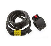 Sterling Combination Locking Cable 101C - 10 x 1500mm Self-Coiling with Bracket, Black