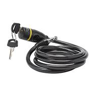 Sterling 101K 10 x 1500mm Locking Cable with Self Coiling/ Bracket , Black