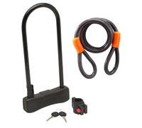 Sterling 173D 320mm Heavy Duty Bike D Lock & 1.2m Cable, Black, One Size