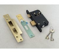 Sterling 5 Lever Mortice Sashlock 67mm (2.5”) BS3621 British Standard - Brass Fi
