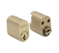 Sterling 6 Pin Scandinavian Oval Cylinder Set, Brass