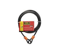 Burg-Wächter Sterling 850C 8mm x 5m Double Loop Vinyl Coated Multi-Stranded Braided Steel Cable with Self Coiling-Black