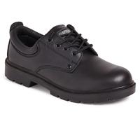 Apache Ap306 Safety Shoe | Size 4 | Black Leather | Steel Toe Cap | Water Resistant | Midsole Protection | S3 and SRA Safety Approved