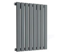 Sterling Arlie Anthracite Single Flat Panel Horizontal Radiator - 595mm x 560mm