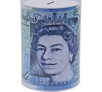 Sterling Bank Note Money Tin Piggy Bank Coin tin Cash Tin Saving Tin Money Box Tinplate Pound Note Coin Box Money Saver Can Lock box Money Container For Birthday Christmas & Charity (£5 (Five Pounds)
