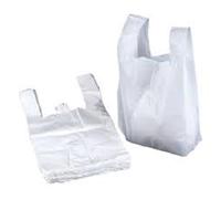 Sterling bargains 500 White Plastic Polythene Vest Style Reusable Shopping Carrier Bags - Medium Duty 14mu Size 11 x 17 x 21 Shopping Gift Boutique Supermarket Cash N Carry Market Stall