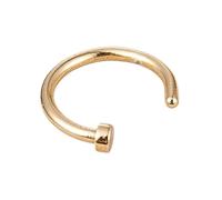 Sterling C-Shape Plain Gold Nose Rings, 316L Surgical Steel, 20g, 0.8mm Thickness, 10mm Diameter