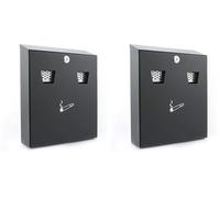 Sterling CIG2BK 255 x 320 x 75 mm Powder Coated Cigarette Bin - Black (Pack of 2)