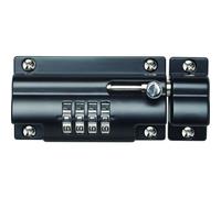 Sterling Combination Locking Bolt 110mm Black Keyless for Shed Gate Door Lock