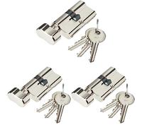 Sterling ETN3030 5 Pin Euro Thumbturn Cylinder, Nickel, 30x30mm (Pack of 3)