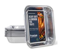 Sterling Heavy Duty Aluminium Foil Trays 37cm - Premium Catering Grade Deep Roasting & Baking Trays - Pack of 12