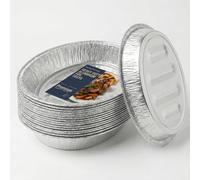 Sterling Heavy Duty Oval Aluminium Roasting & Baking Trays 46cm - Deep Catering Pans - Pack of 12