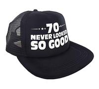 Sterling James Co. 70 Never Looked So Good Novelty Trucker Hat - Funny 70th Birthday Gifts for Him or Her - Birthday Party Decorations and Supplies for Men and Women