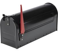 Sterling MB22BK US Aluminium Mailbox - Black, Large