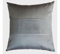Sterling Mill LUXURY FAUX SILK PLEATED CUSHION COVERS 18" x 18" (45x 45cm) - 7 Colours (Warm Silver)