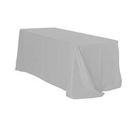 Sterling Mill Polyester Rectangle Tablecloth - Christmas Elegant Table Cover for Weddings, Dinner, Parties, Birthday, Banquets and Events - White & Black (Silver, 70" x 108" Rectangle)