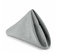 Sterling Mill Resuable Napkins Serviette for Christmas, Weddings, Dinner Parties, Events, Banquets, Birthday Party, Washable 20" x 20" (Silver, Set of 5)