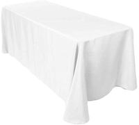 Sterling Mill Seamless Finish Polyester Rectangle Tablecloth for Dinner Banquets Engagement Parties Weddings