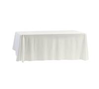 Sterling Mill Seamless Finish Polyester Rectangle Tablecloth for Dinner Banquets Engagement Parties Weddings - White & Black (Pack of 5 - Plain White, 60"x84" Rectangle)