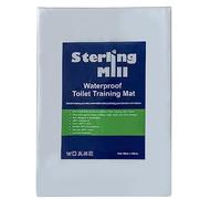 Sterling Mill Waterproof Toilet Training Mat - 80 × 100 cm | 100% Waterproof | Soft Cotton & Breathable | Non-Slip Backing | Reusable & Washable | Night-Time Toilet Training