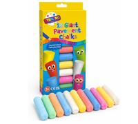 STERLING PRODUCTS 12 Giant Pavement Chalks - Non-Toxic Washable Sidewalk Chalk for Kids, Vibrant Assorted Colours, Creative Outdoor Art Play for Driveways, Playgrounds, and Pavements (10cm Length)