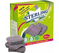 STERLING PRODUCTS Soap Pads 12 Pack - Soap Filled Cleaning Pads for Removing Grease, Burnt Food & Kitchen Stains