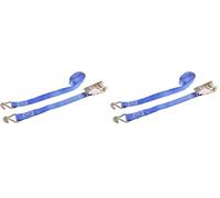 Sterling Ratchet Strap 25mm x 5m - 800kg Heavy Duty Tie Down Strap with Claw Hooks, EN12195-2 Certified Load Securing Strap for Trailers, Roof Racks, Motorbikes & Cargo (Pack of 2)