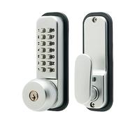 Sterling S2240 Digital Door with 14Push Button and Hold Back Function with Key Over Ride Satin Chrome