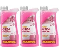 STERLING SAVER Mannol 5L Coolant Antifreeze Suitable For Most Vehicles, Ready To Use, G12+ RED Ready Mixed -30°C / +125 German Hi Spec (3 Litre)