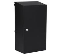 Sterling Secure Steel Gate & Railings Postbox, Black, Large, MB25BK