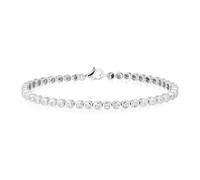 Sterling Silver 0.10ct Illusion Set Diamond Round Bracelet