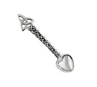 Sterling Silver 2" Celtic Trinity Knot Triquetra Salt Spoon, Specialty Collectible Flatware, Mustard Spoon