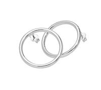 Sterling Silver 20mm Large Circle Stud Hoop Earrings