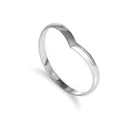 Sterling Silver 2mm Simple Wishbone Stacking Ring Size M (I - U Available)