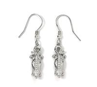 Sterling Silver 3D Bearded Dragon Hook Earrings by MYLEE London