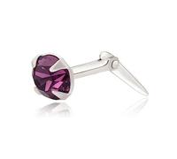 Sterling silver 3mm round Amethyst crystal Andralok nosestud/nose stud